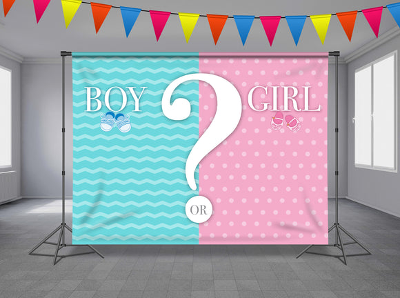 Gender Reveal Personalized Event Backdrop GRV-1002